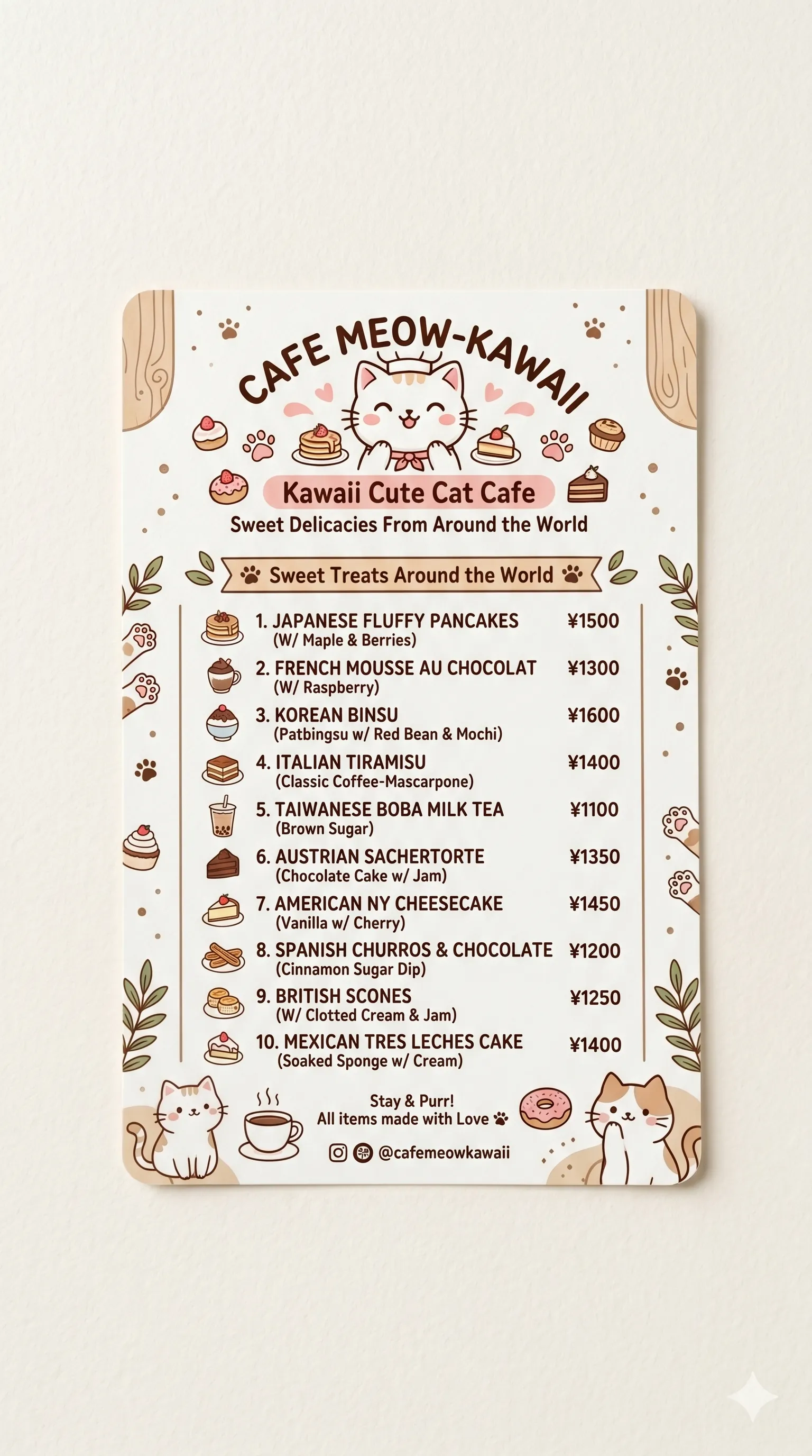 Menu Flyers Mockup — Creative cafe menu flyer design Bangalore India by BrownMunde